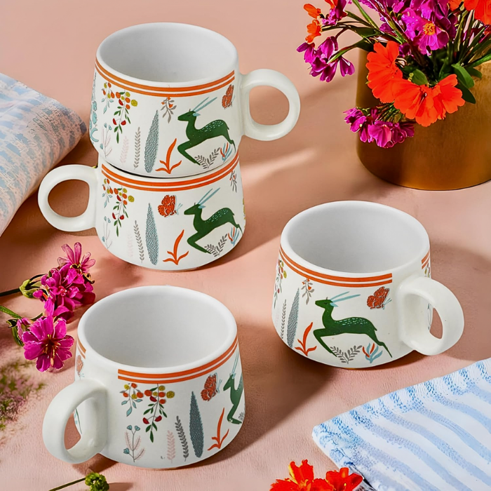 Handmade Ceramic Tea Cup Set