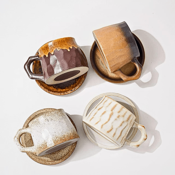 10 oz Vintage Handmade Ceramic Cappuccino Cup