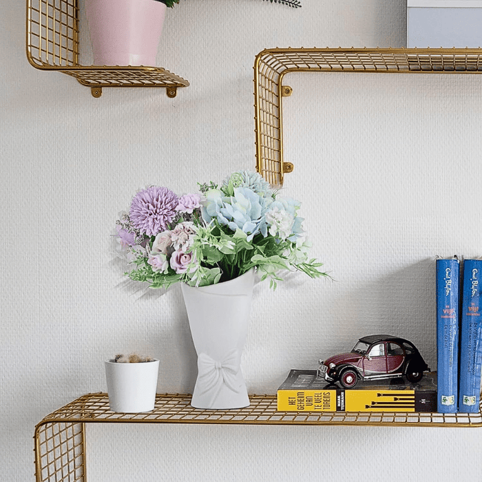 Frosted Porcelain Floral Handmade Vase