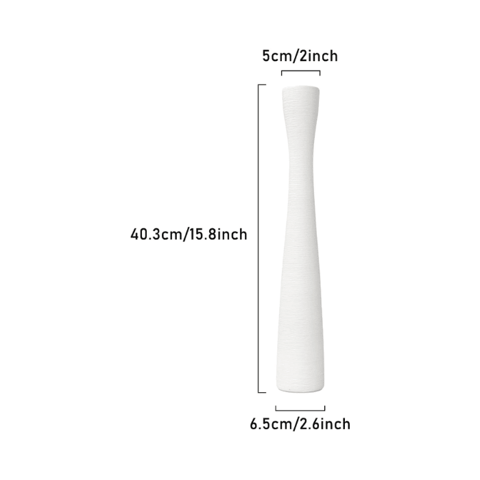 16" Skinny Handmade Flower Vase