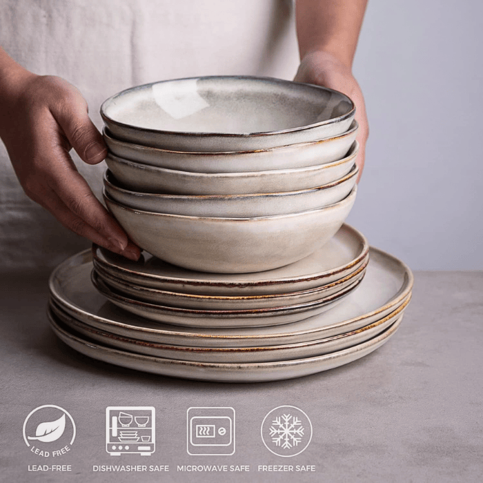 Ceramic Cereal Bowls Set of 6